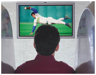 Man Watching TV During MRI